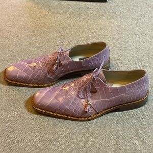 Fennix Italy Genuine Crocodile Lace-Up Shoes